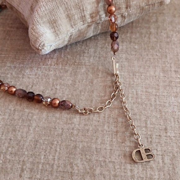 DB Brown Faceted Beaded Necklace - Picture 6 of 6